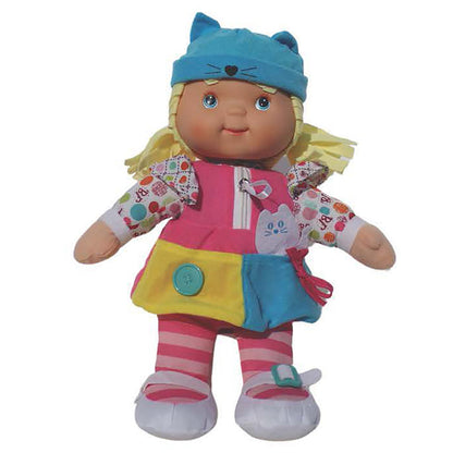 Goldberger 14-inch Zipity Preschool Baby Doll - Learning Skills Toy