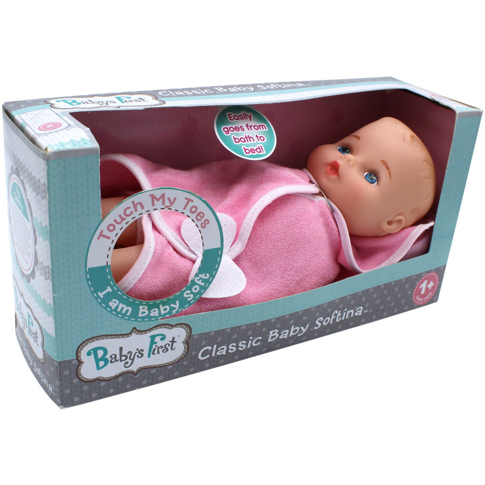 Toys R Us - Baby's First Bathtime Companion - Softina Pink Toy Doll