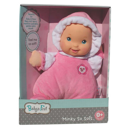 Goldberger Baby's First 12-inch Soft Body Doll - Minky Pink