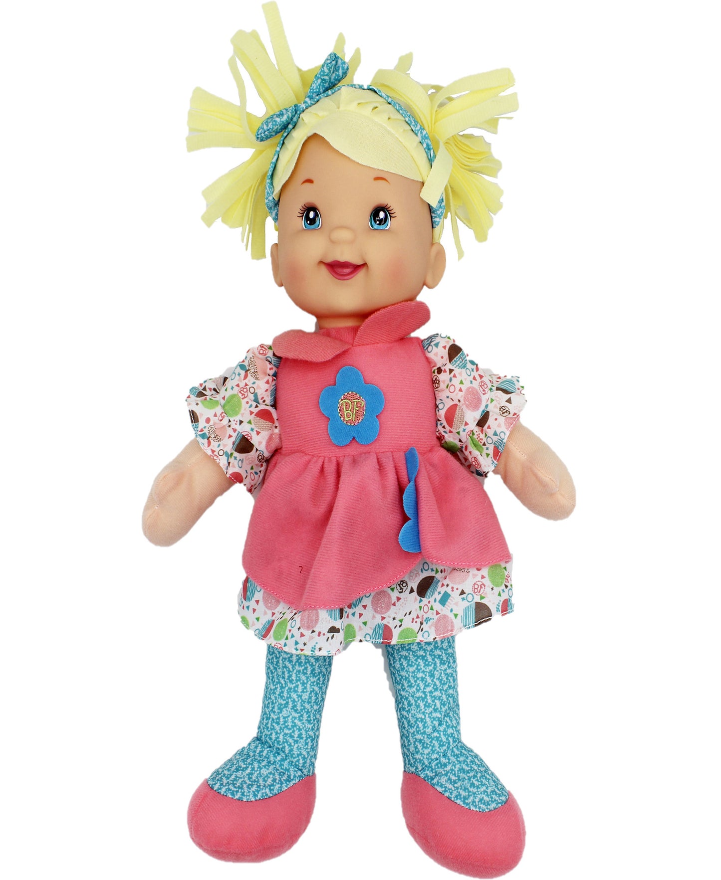 Baby's First Goldberger Doll - 15" Interactive Little Talker with Coral Dress