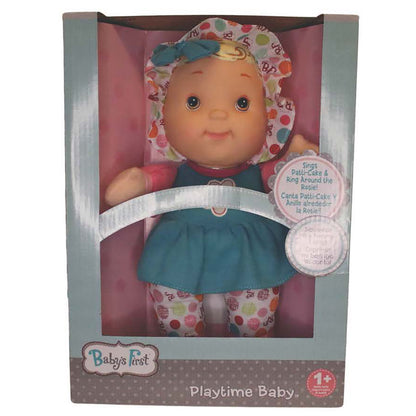 Goldberger Baby's First 12-inch Playtime Baby Doll - Teal Dress