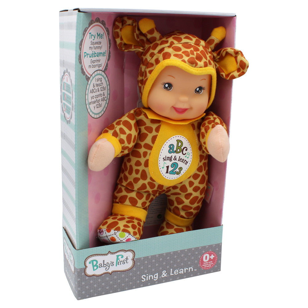 Goldberger Baby's First Sing & Learn Giraffe - Bilingual Educational Toy