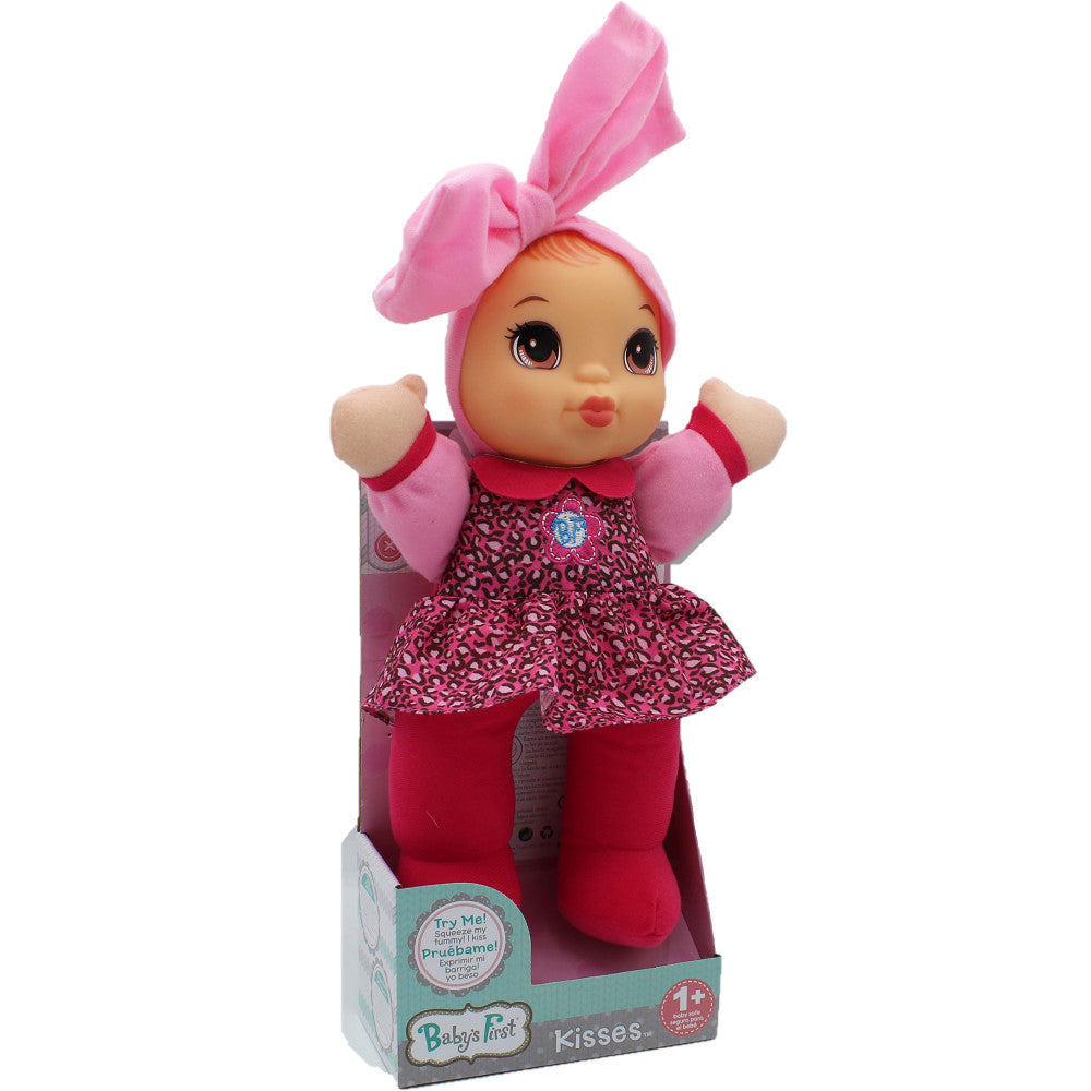 Goldberger 13-inch Baby's First Kisses Bilingual Doll - Pink Outfit