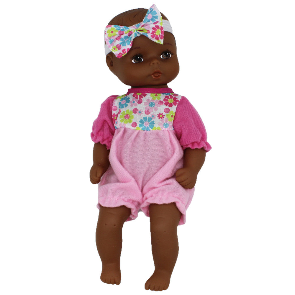 Goldberger 11 inch Baby's First Classic Softina Doll - Pink Floral Jumper