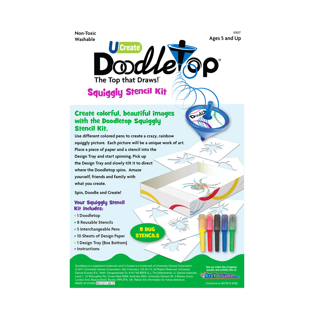 U-Create Doodletop Bugs Theme Stencil Art Kit