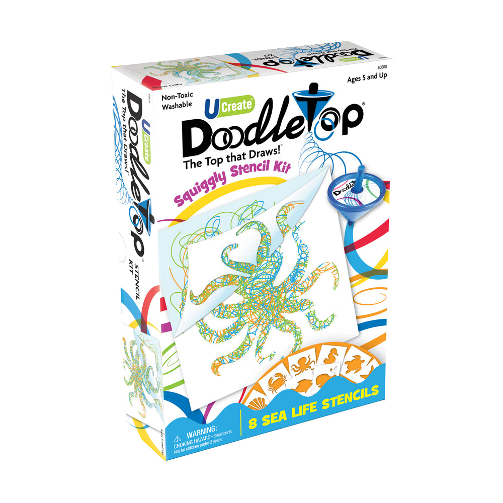 U-Create Doodletop Sea Life Themed Stencil Art Kit