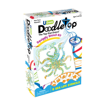 U-Create Doodletop Sea Life Themed Stencil Art Kit