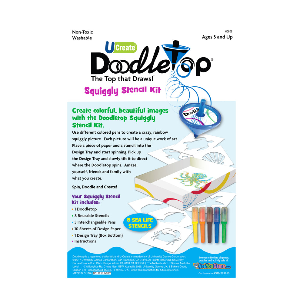 U-Create Doodletop Sea Life Themed Stencil Art Kit