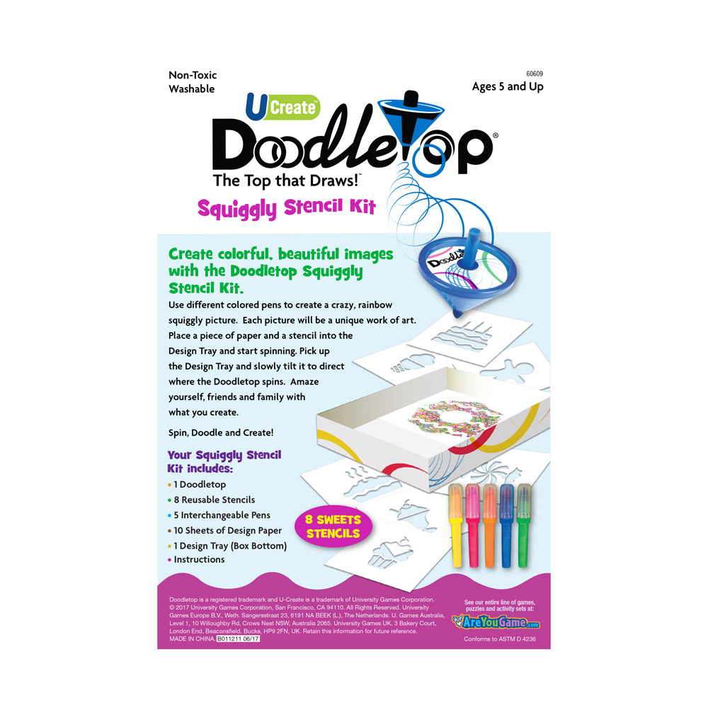 U-Create Doodletop Sweets Themed Stencil Art Kit