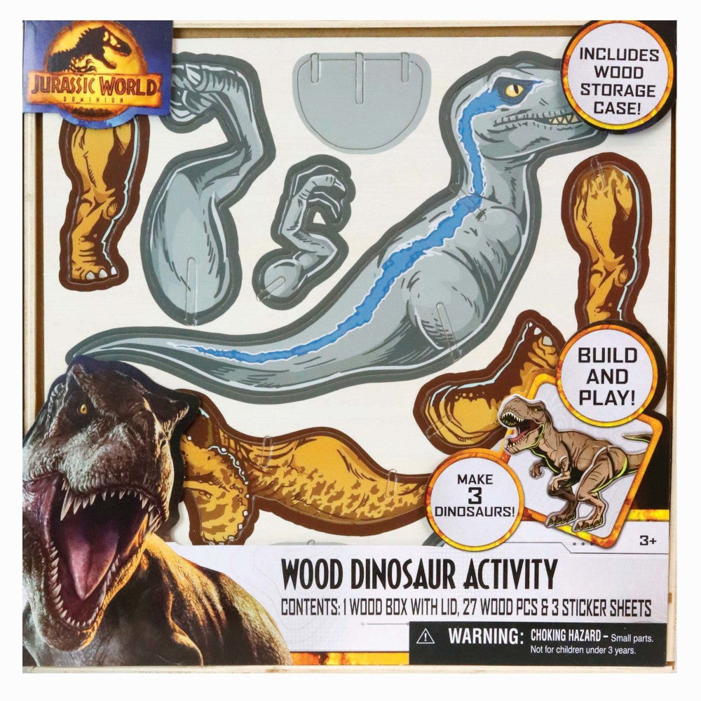 Jurassic World Dominion 3D Wood Dinosaur Activity Set