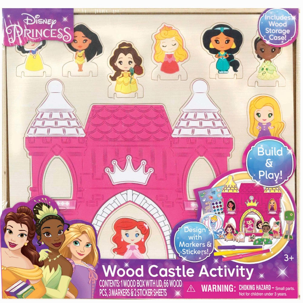 Disney Princess 3D Wood Castle Building & Decorating Activity Set, Ages 3+