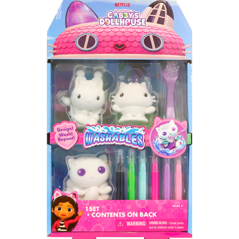 Tara Toy Gabby's Dollhouse Reusable Washables Kit - 3 Fuzzy Characters