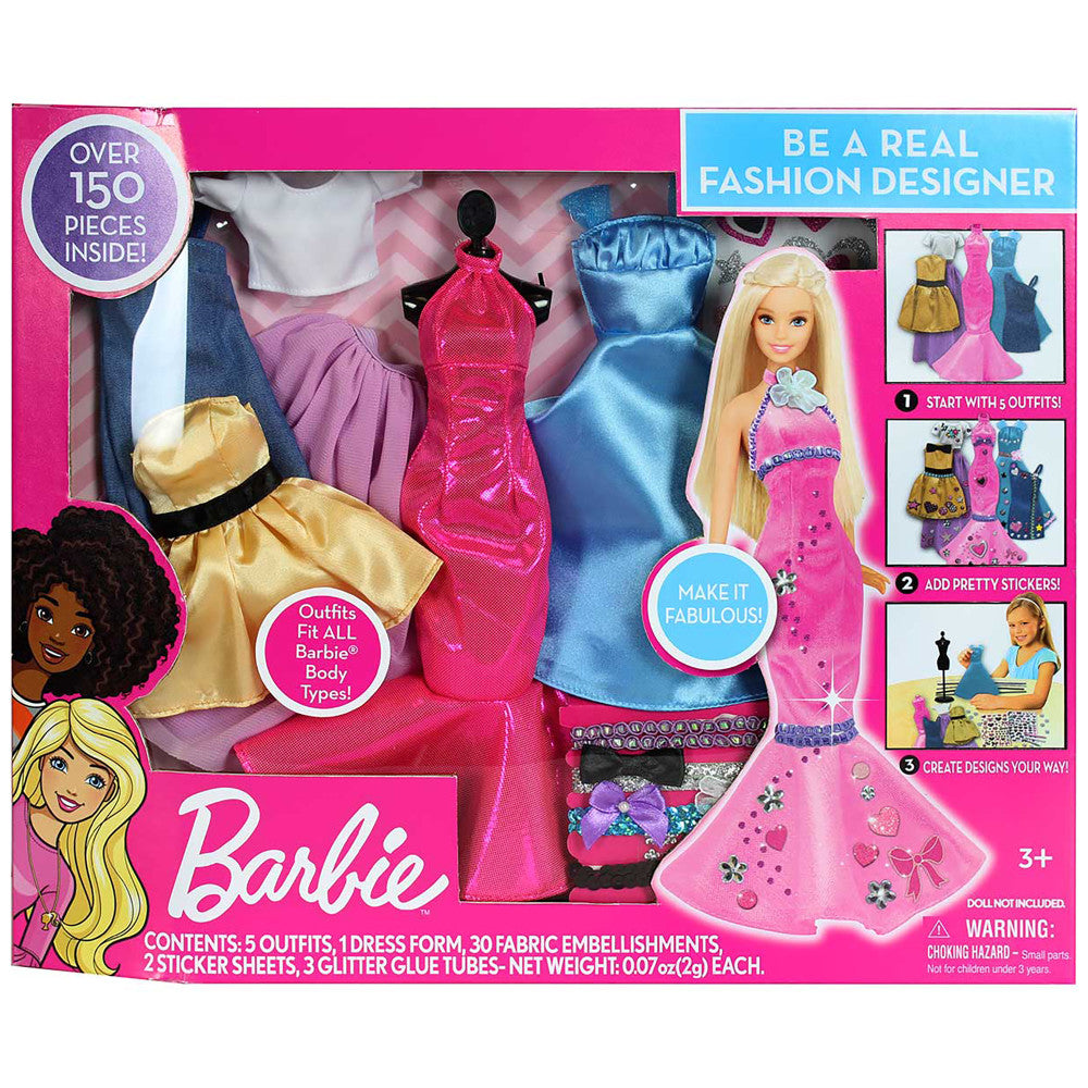 Barbie Be A Fashion Designer Doll Dress Up Kit