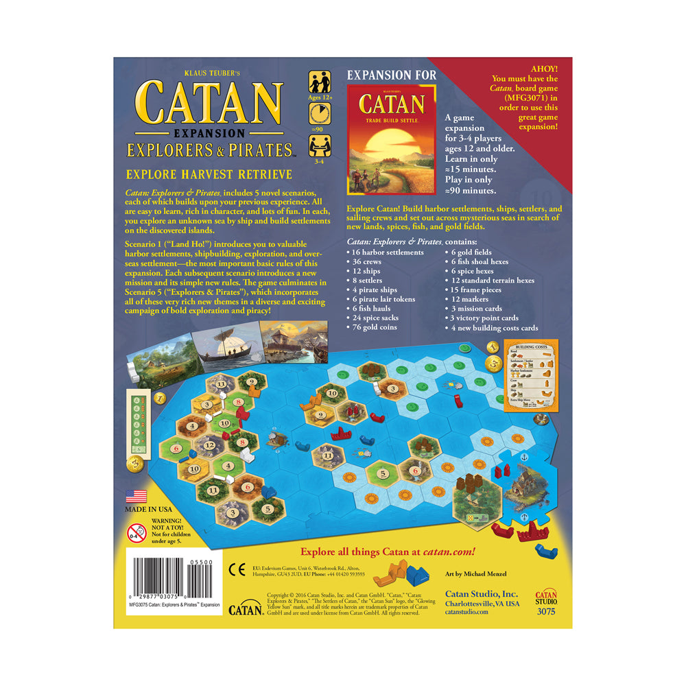 Catan Studio Explorers & Pirates Expansion For Settlers Of Catan Game ...