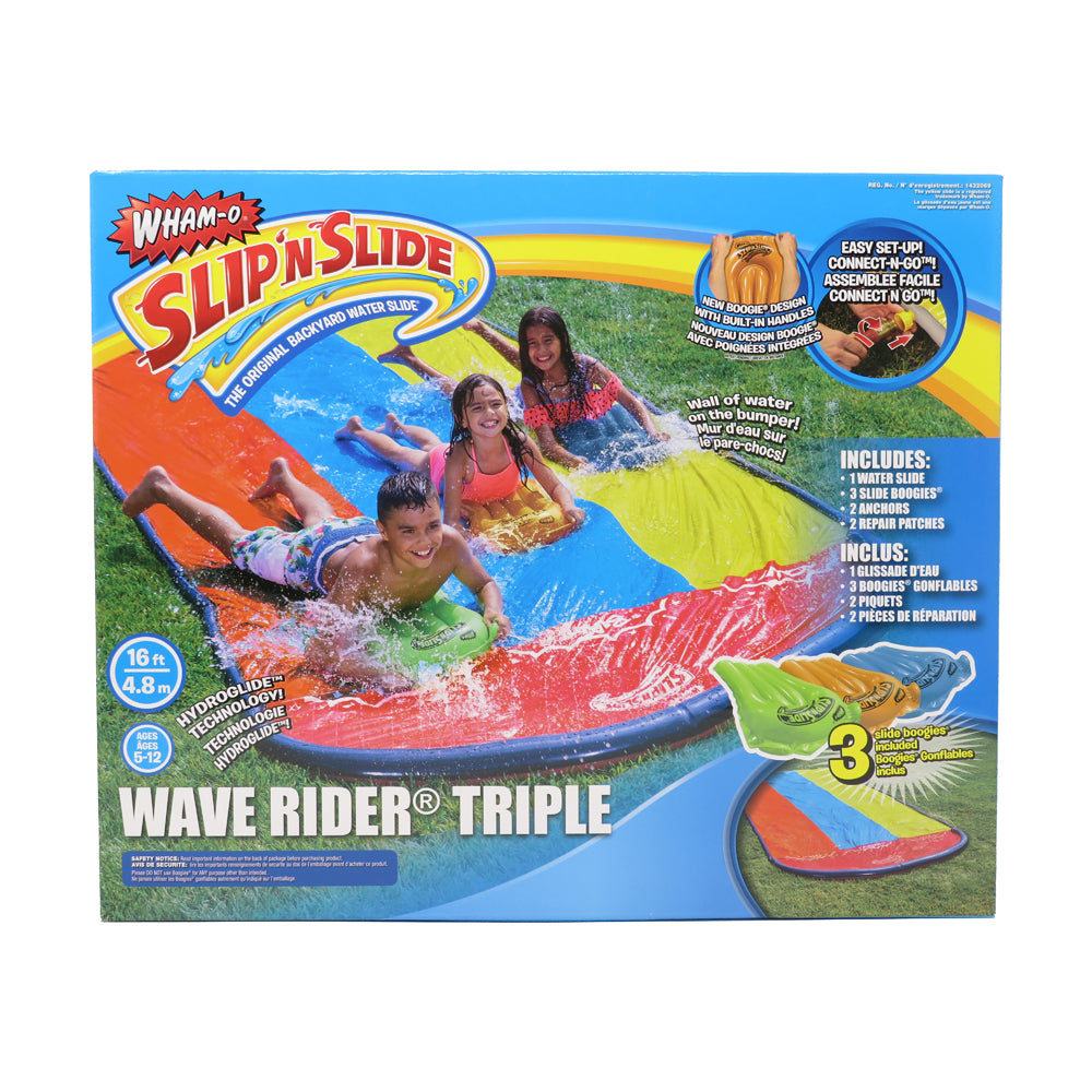 Wham-O Slip 'N Slide Wave Rider Triple with Inflatable Boogies