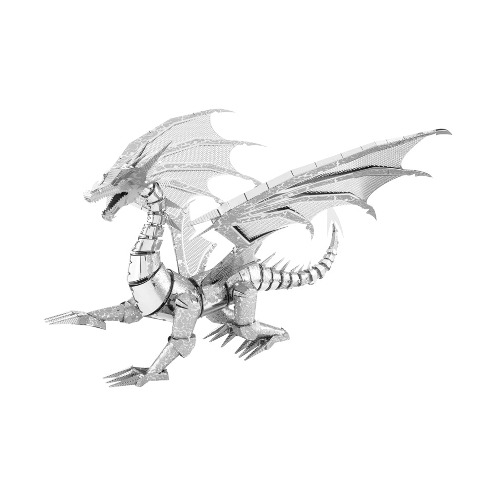 Fascinations Metal Earth ICONX Silver Dragon 3D Metal Model Kit