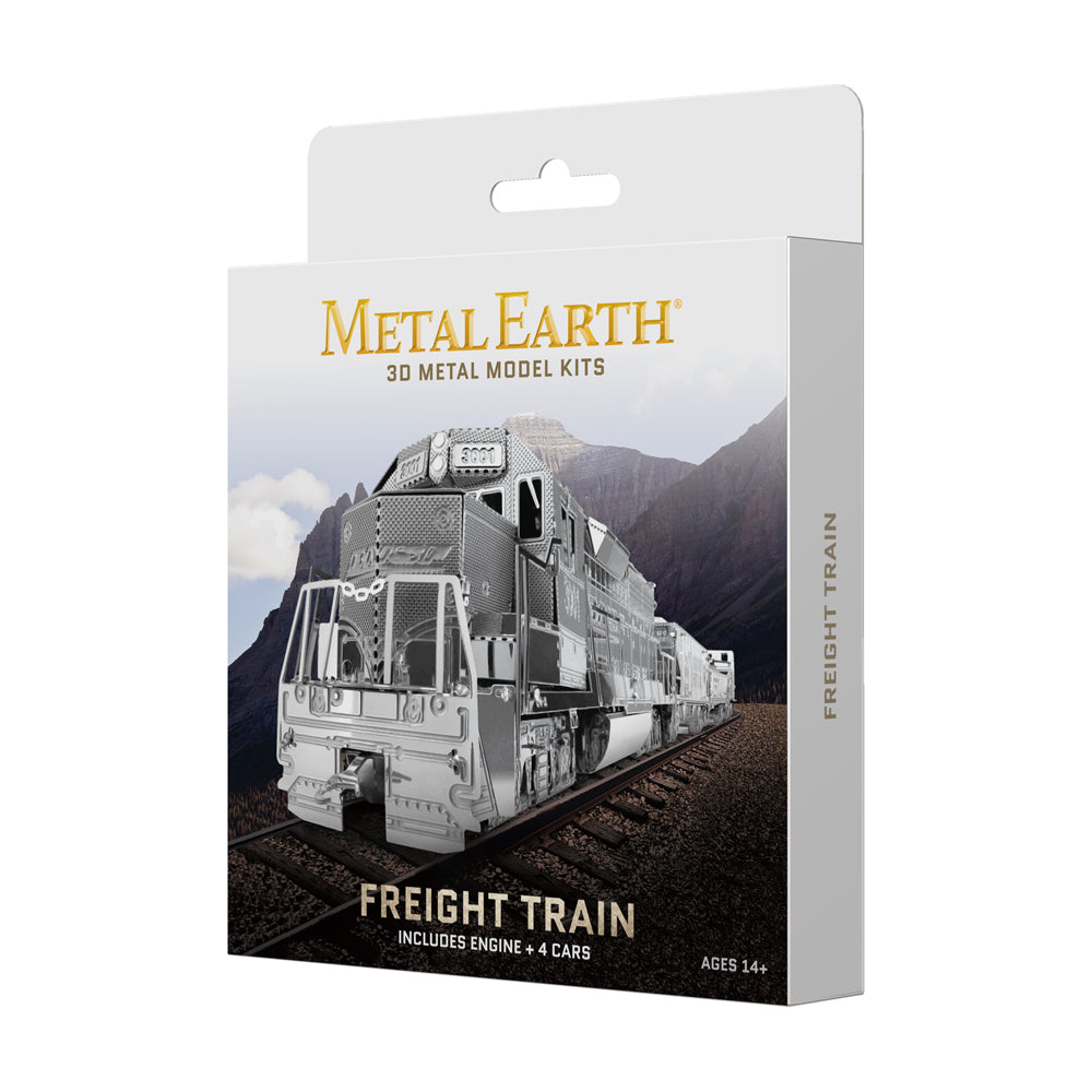 Fascinations Metal Earth 3D Freight Train Model Kit - 5-Piece Collector's Set