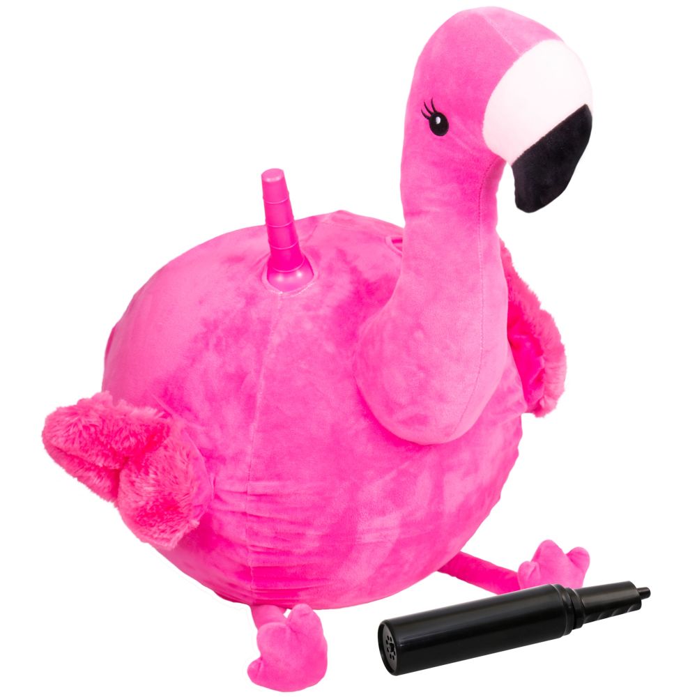 Hedstrom 18" Flamingo Plush Hopper Ball - Indoor/Outdoor Bouncy Play