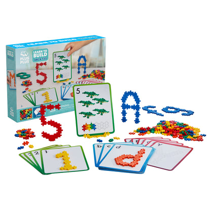 Plus-Plus Learn to Build Set - ABCs & 123s Educational Building Blocks