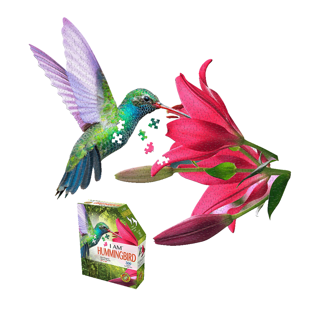 Madd Capp Hummingbird-Shaped Jigsaw Puzzle - 300 pc