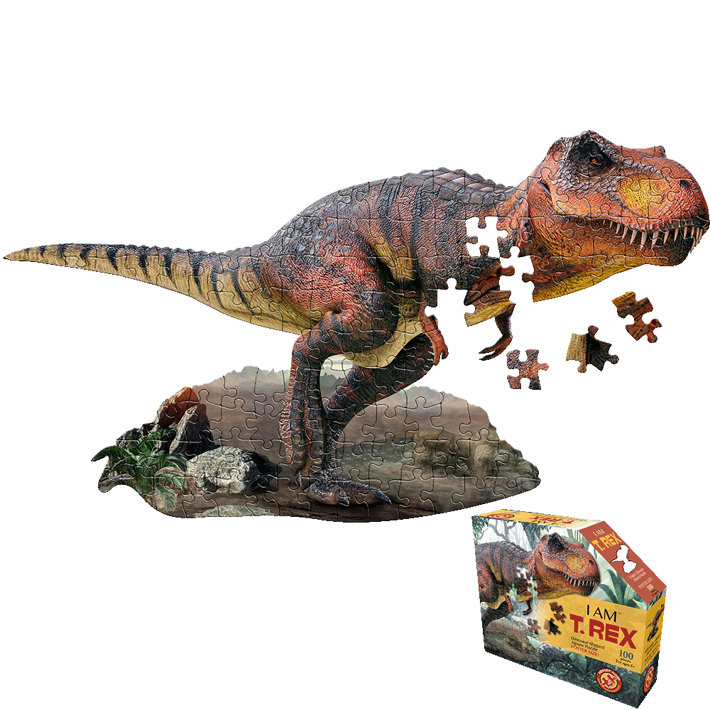 Madd Capp T. Rex Shaped Jigsaw Puzzle - 100 pc