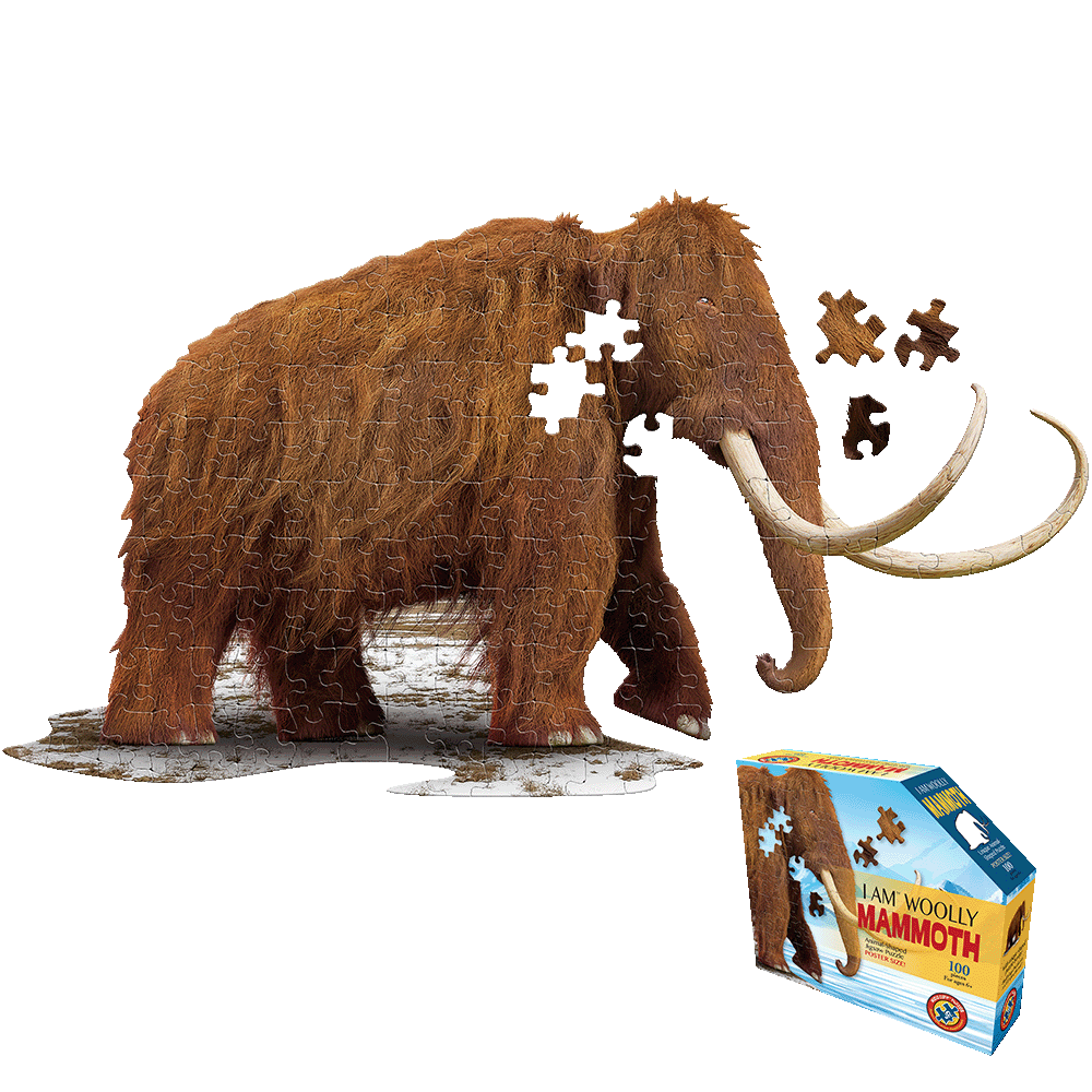 Madd Capp I AM WOOLLY Mammoth-Shaped Jigsaw Puzzle - 100 pc