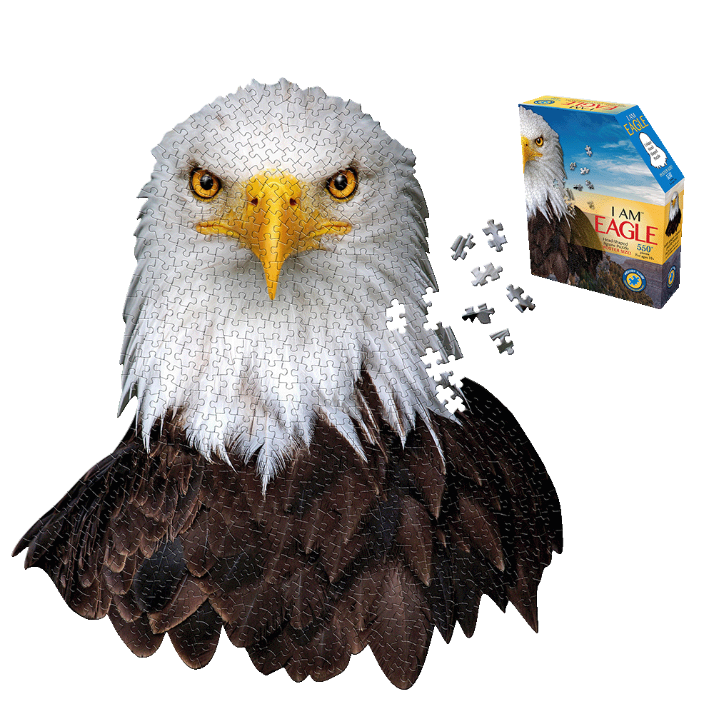 Madd Capp I AM EAGLE Animal Head-Shaped Jigsaw Puzzle - 550 pc