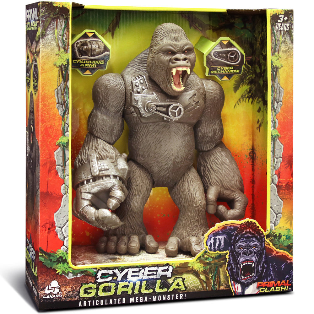 Lanard Primal Clash 10-inch Articulated Cyber Gorilla Action Figure