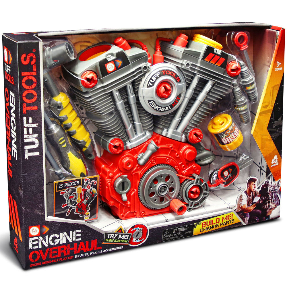 Lanard 25-Piece Tuff Tools Engine Overhaul Playset - Interactive Mechanic Simulation