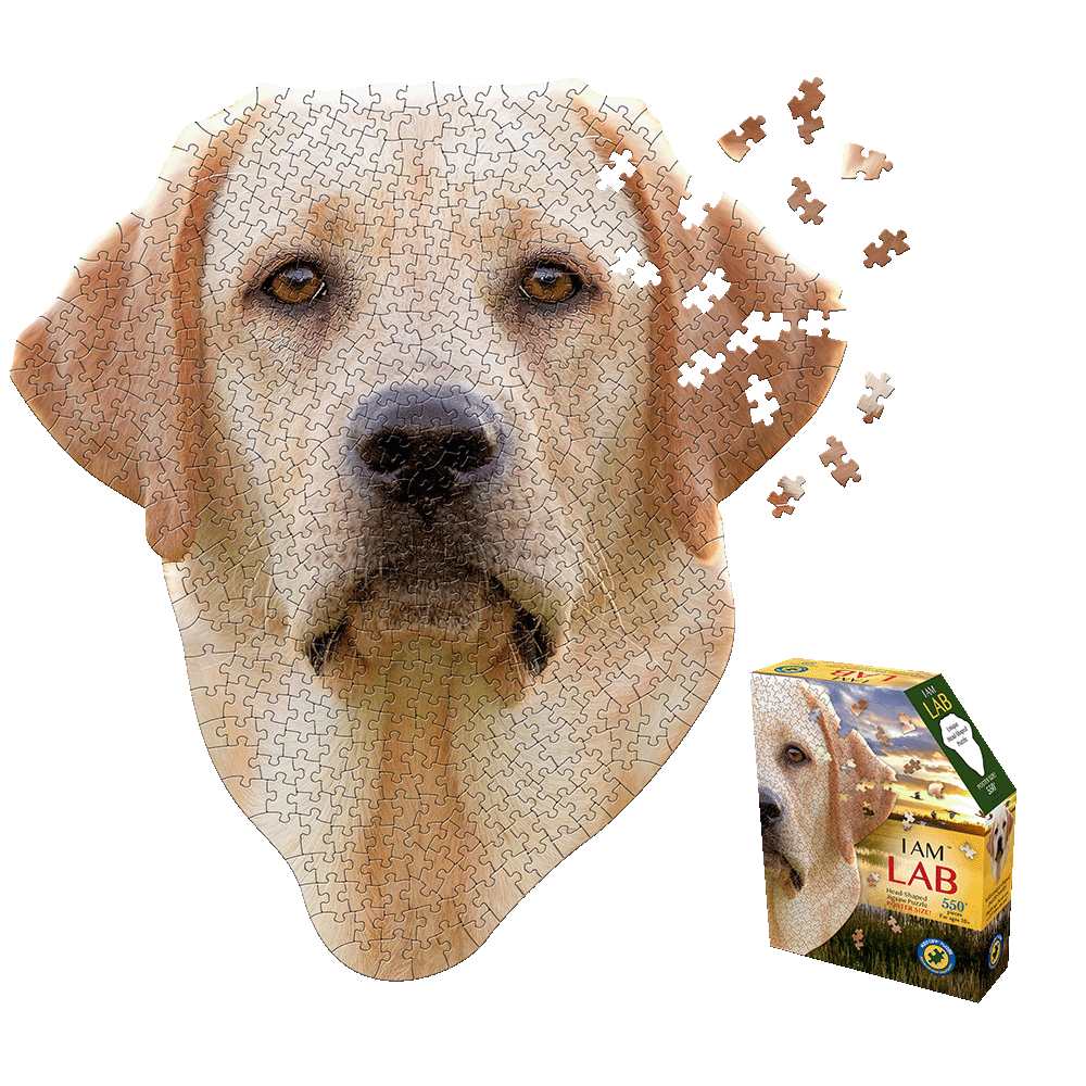 Madd Capp I AM Lab Animal Head-Shaped Jigsaw Puzzle - 550 pc