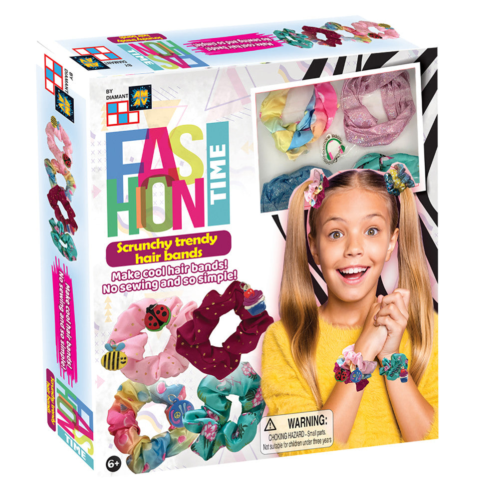 AMAV Fashion Time DIY Scrunchie Kit - Create Your Own Hair Accessories