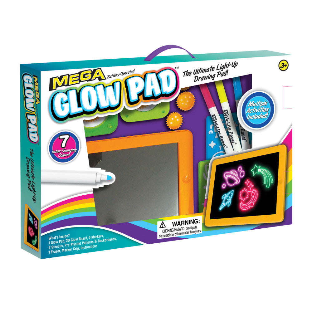 AMAV Deluxe Mega Glow Pad Drawing Set with Lumi Glow Technology