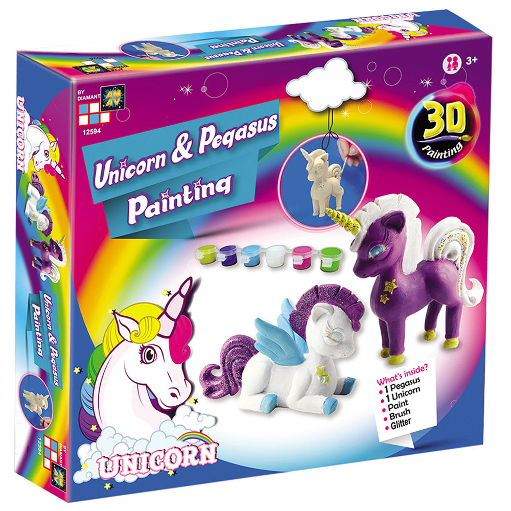 AMAV Toys Unicorn Fantasy 3D Resin Painting Kit - Arts and Crafts Set