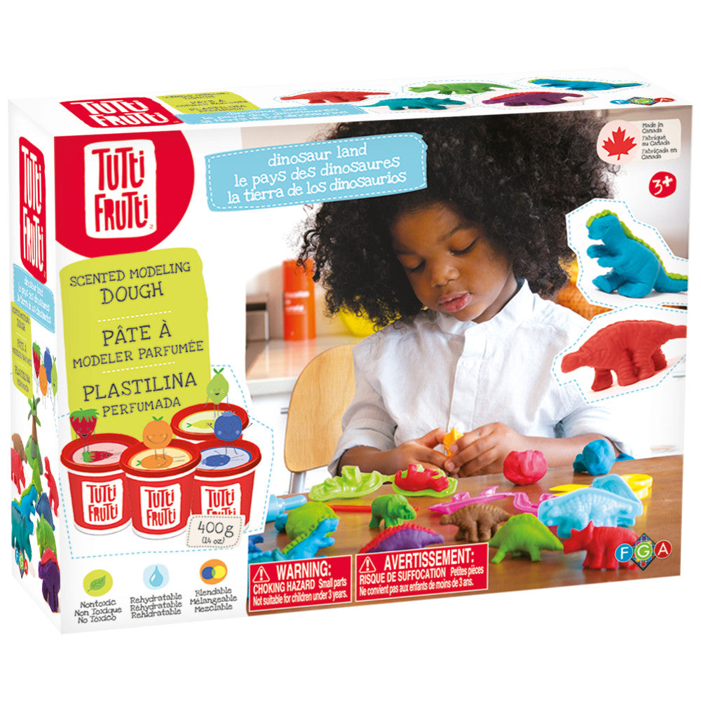 Tutti Frutti Dinosaur Land Scented Modeling Dough Craft Kit - Ages 3+