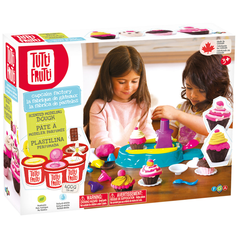 Tutti Frutti Cupcakes Factory Scented Modeling Dough Kit - Creative Play Set for Kids Age 3+