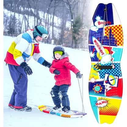 Snowfun 42.5" Multi-Position Foam Snowboard Sled for Beginners