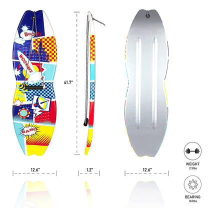 Snowfun 42.5" Multi-Position Foam Snowboard Sled for Beginners