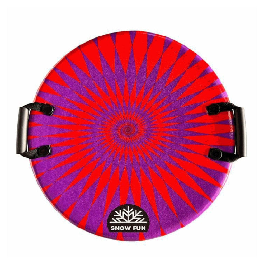 24 inch Snowfun Round Foam Sled ‚Äì Vibrant Red & Hot Pink