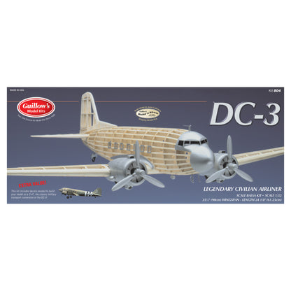 Guillow's Douglas DC-3 Airliner Scale Model Kit - 1/32 Scale Replica