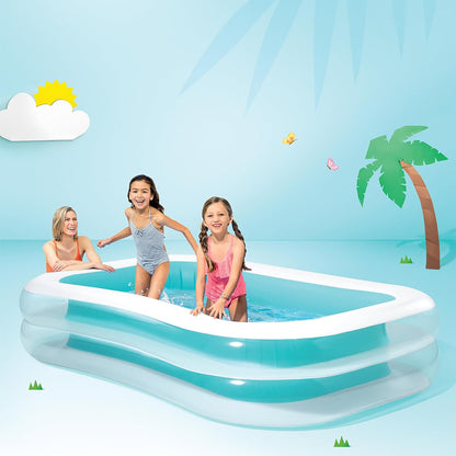 Intex Large Inflatable Swim Center Family Pool - Blue & White