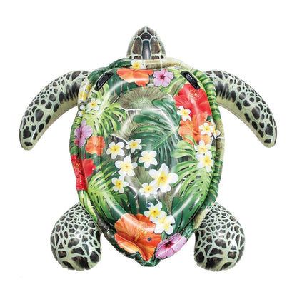 Intex Realistic Sea Turtle Inflatable Pool Lounger - Hibiscus Print