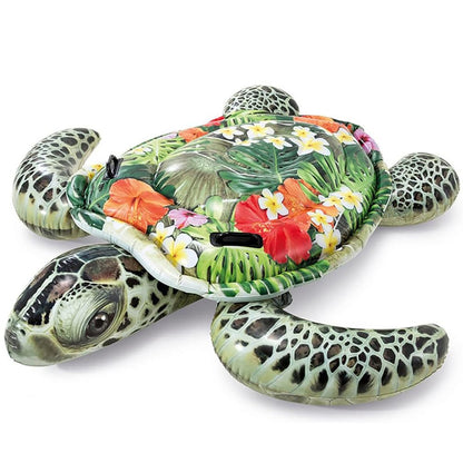 Intex Realistic Sea Turtle Inflatable Pool Lounger - Hibiscus Print