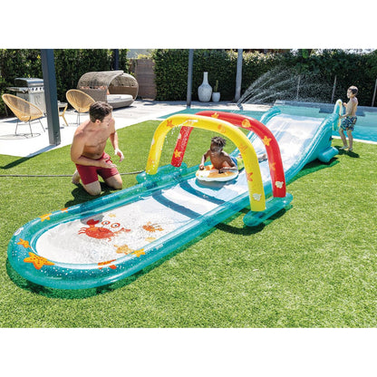 Intex Inflatable Surfing Fun Slide with Dual Surf Riders, 221x54x39 Inches