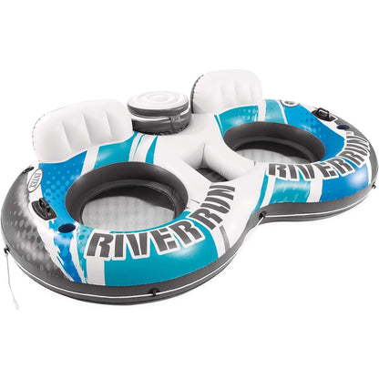 Intex River Run II 2-Person Water Tube with Cooler - Blue Rapids