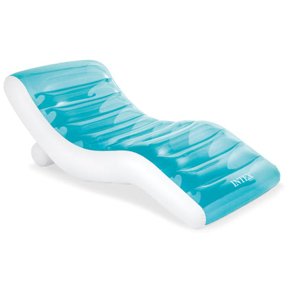 Intex Splash Lounge Inflatable Water & Pool Float - Teal & White