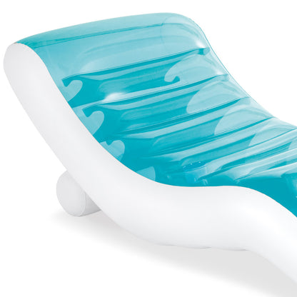 Intex Splash Lounge Inflatable Water & Pool Float - Teal & White