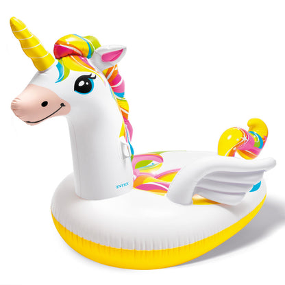 Intex Mega Unicorn Inflatable Pool Island Float - Vibrant Adult-Sized Lounger