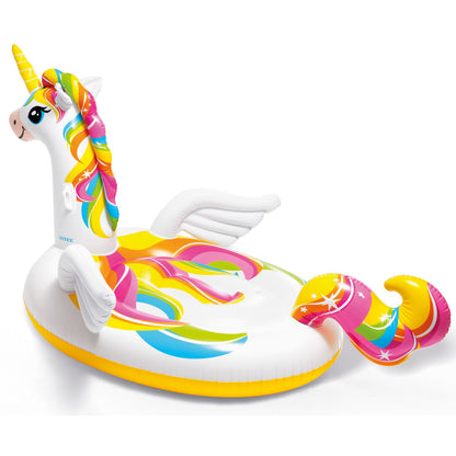 Intex Mega Unicorn Inflatable Pool Island Float - Vibrant Adult-Sized Lounger