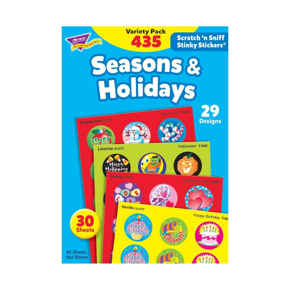 Seasons & Holidays Scratch 'n Sniff Stinky Stickers Variety Pack - 435 Stickers