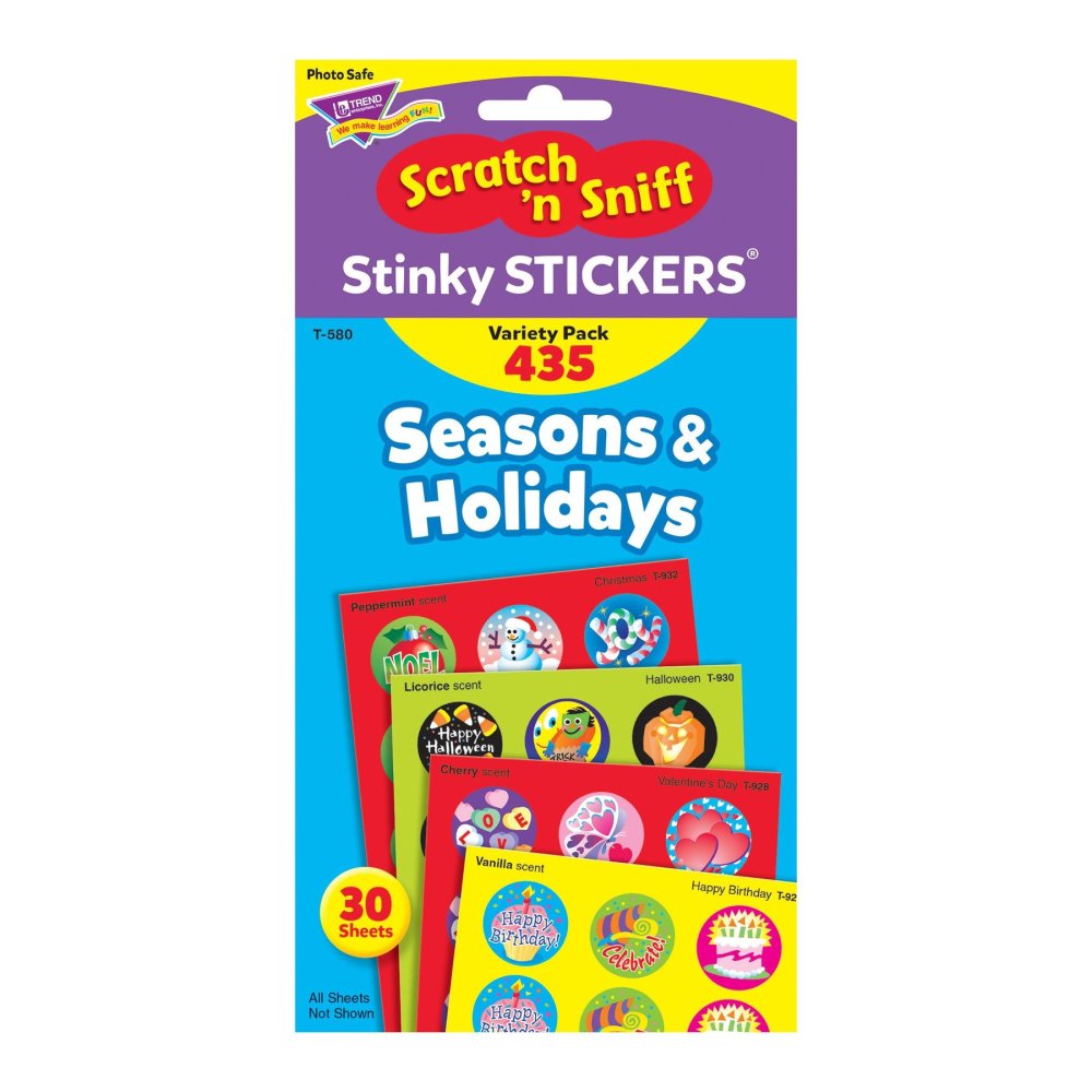 Seasons & Holidays Scratch 'n Sniff Stinky Stickers Variety Pack - 435 Stickers